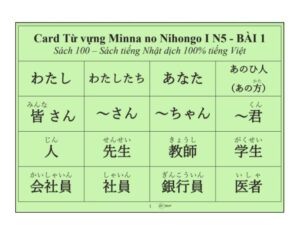 Flashcard Minna no Nihongo N5