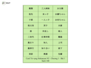flashcard shinkanzen từ vựng n2